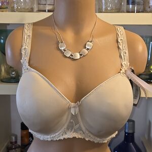 Simone Perele Bra 40-E Andora Beige Lightly Lined Molded Cups Underwire NWT